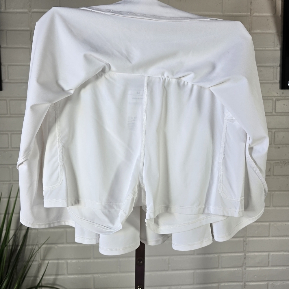 Baleaf White Mini Pleated Athletic Tennis Skort Size Medium - Picture 6 of 11